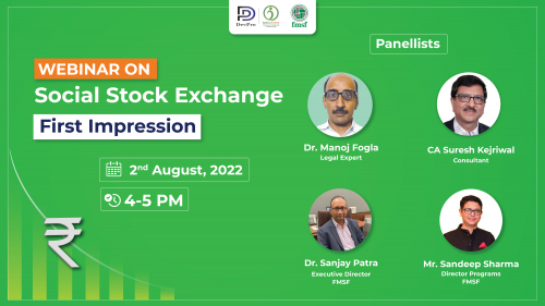 Webinar on Social Stock Exchange: First Impressions